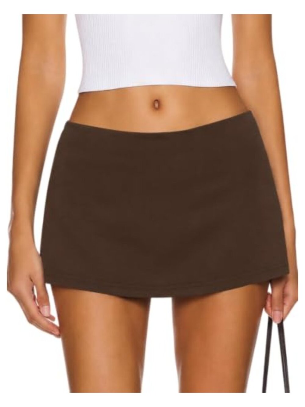 Y2K Low Rise Micro Mini Skort Built-in Shorts Stretchy Skirt